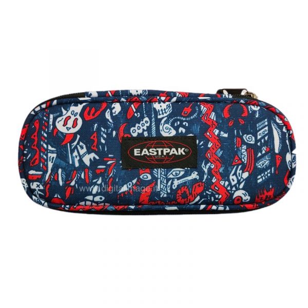 astuccio ovale eastpak scribble red