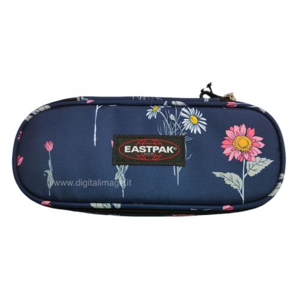 astuccio eastpak con fiori ovale wild navy