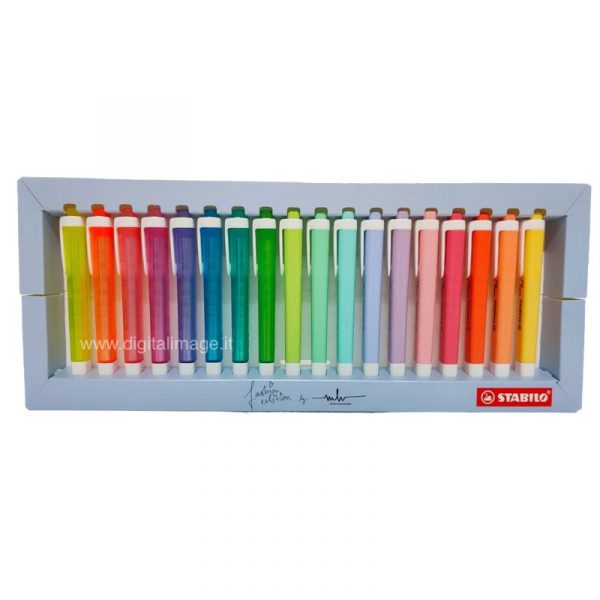 deskset evidenziatori stabilo swing cool 18 colori