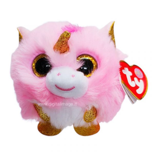 peluche ty fantasia unicorno rosa con occhioni