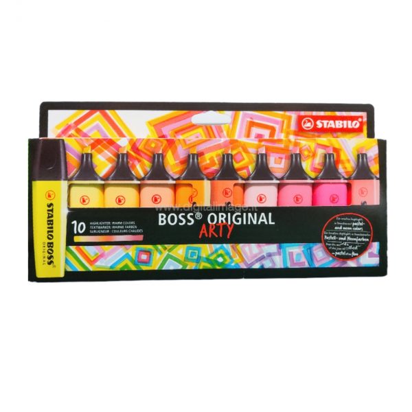 confezione 10 Stabilo Boss Arty colori caldi