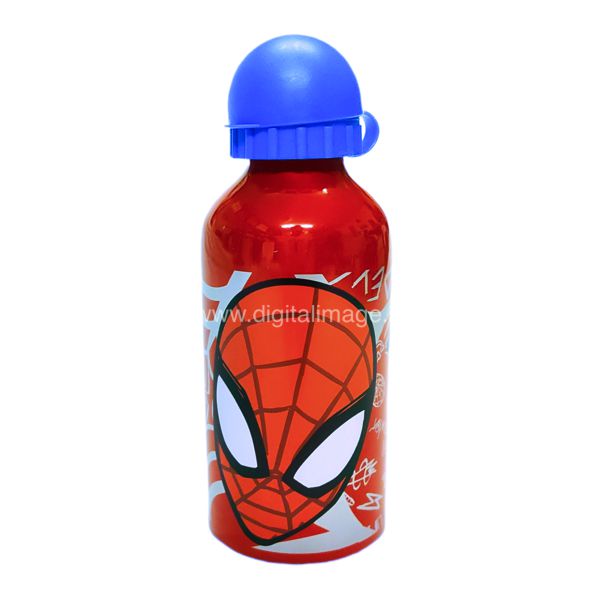 borraccia spiderman in alluminio con beccuccio