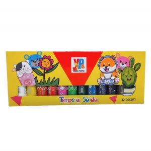 confezioni da 12 colori tempera solida per bambini