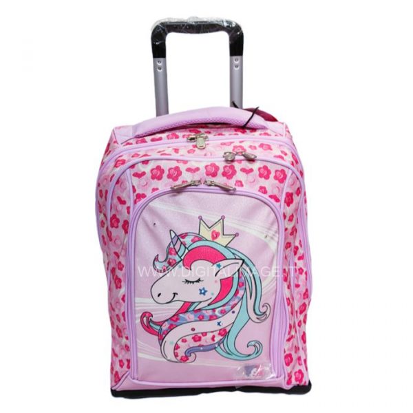 trolley con luci unicorno colore rosa