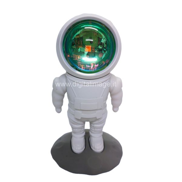lampada astronauta da tavolo con proiettore effetto sole