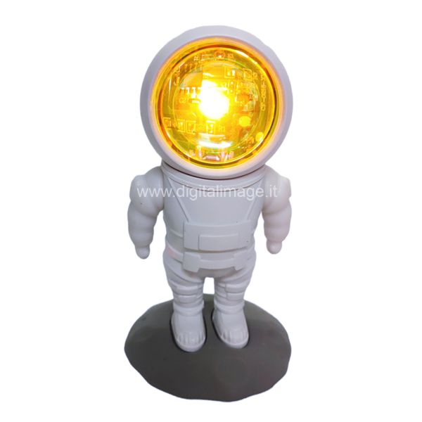lampada astronauta da tavolo con proiettore