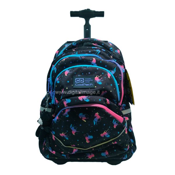 zaino trolley scuola coolpack starr dark unicorn