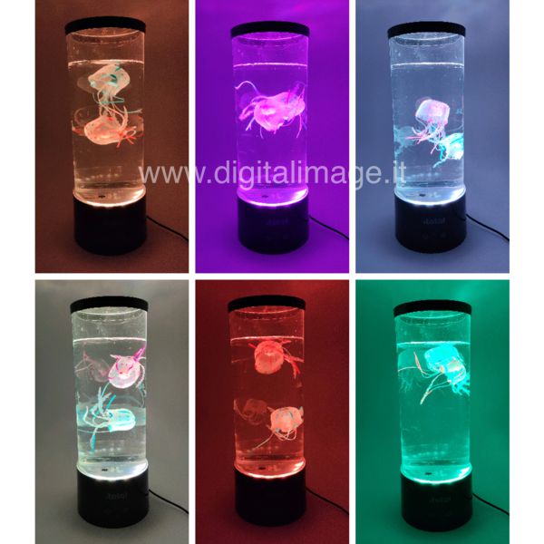 lampada a led con meduse fluttuanti che cambia colori di I-total