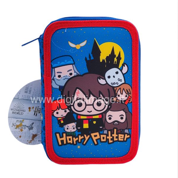 astuccio 3 zip harry potter