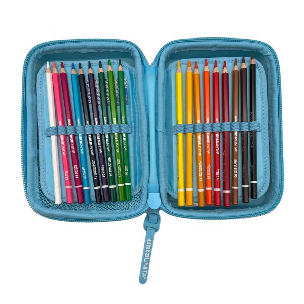 interno astuccio one time con 18 pastelli colotati con mina da 4 mm