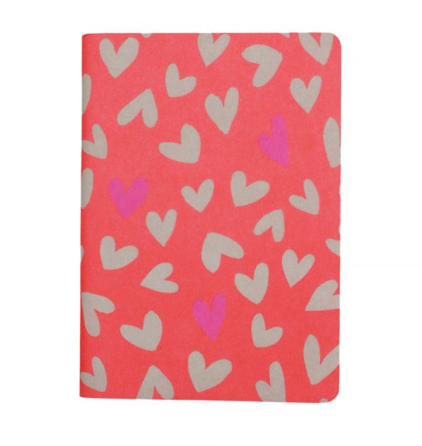 quaderno a6 puntinato con cuori