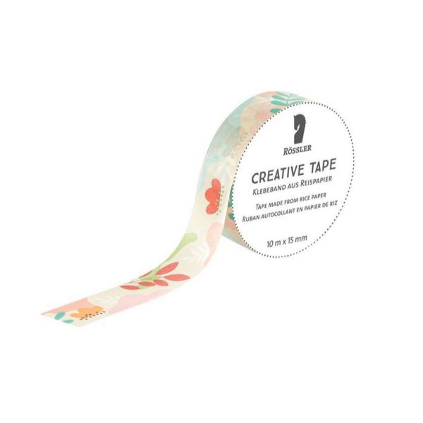 washi tape con fiori 15 mm