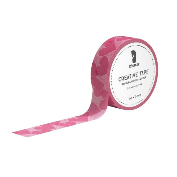 washi tape cuori rosa