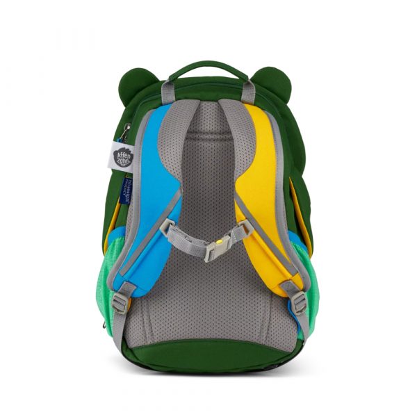zaino asilo orso verde con spallacci ergonomici
