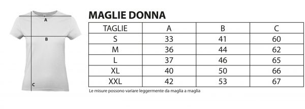 MISURE T-SHIRT DONNA