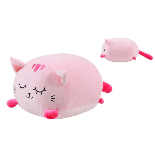cuscino gatto rosa