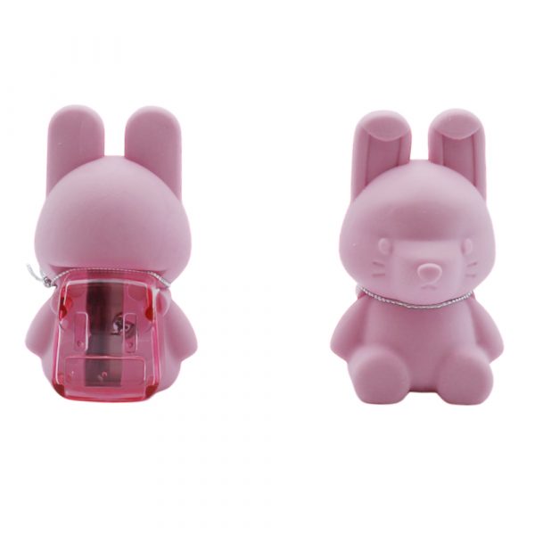 gomma con temperamatite coniglietto rosa