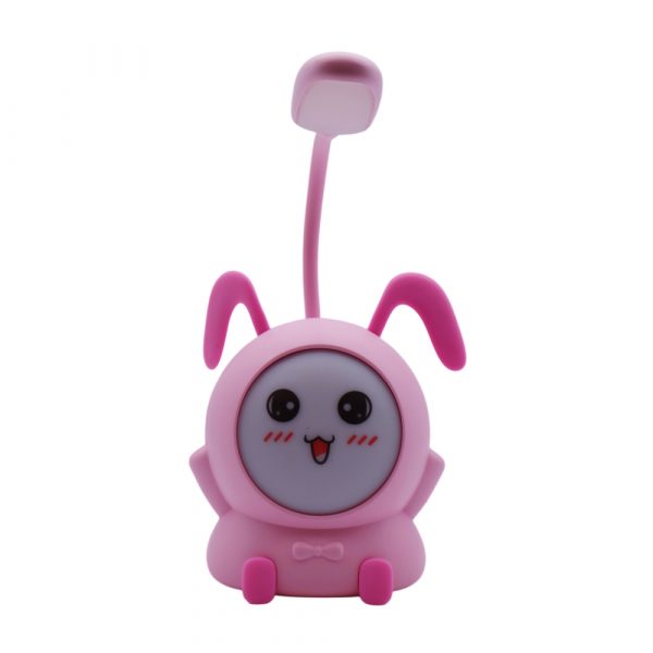 lampada cagnolino rosa da scrivania con luce notturna