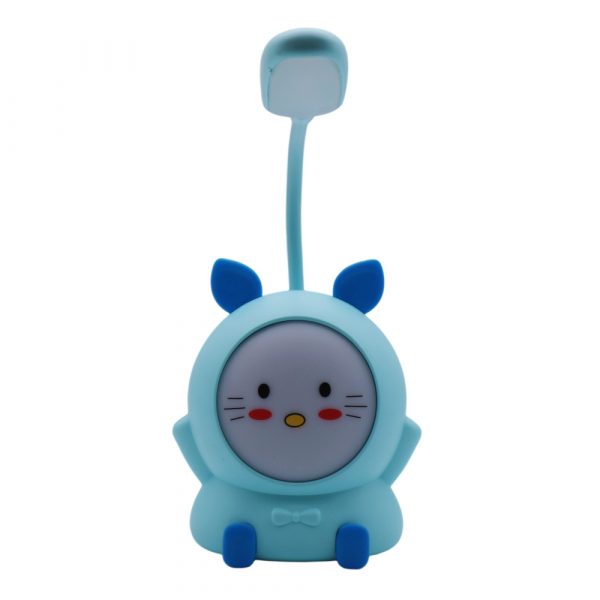 lampada gatto azzurro con doppia luce