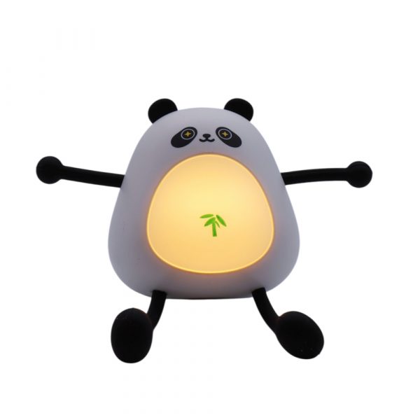 lampada led panda con luce sulla panciotta